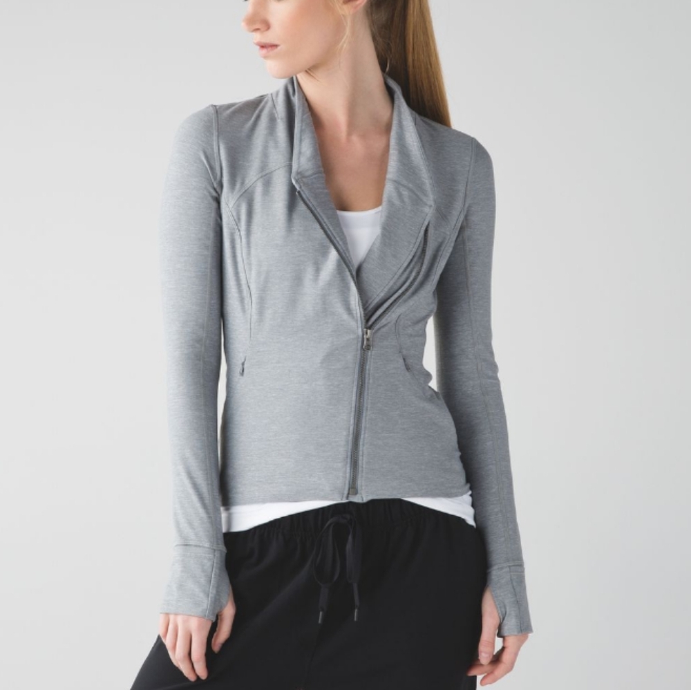 Like New Lululemon Precision Jacket in Heathered Battleship